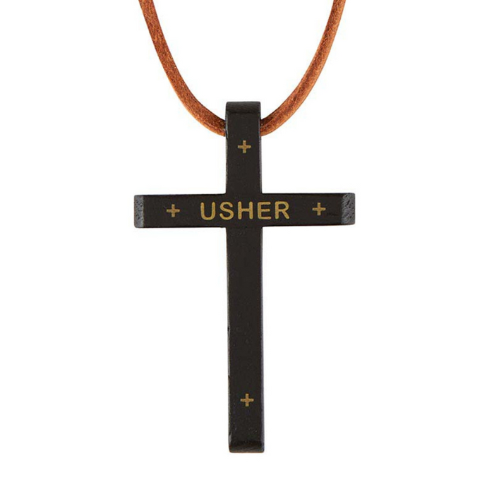 Ministry Cross Necklace - Usher - 6 Pieces Per Package
