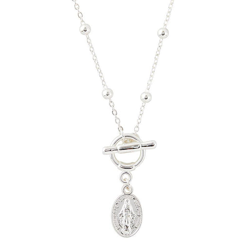 Miraculous Medal Silver Necklace