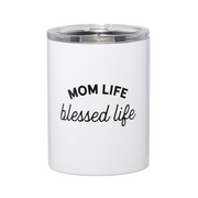 White BPA Free Stainless Steel Tumbler made for your perfect everyday cup of coffee wherever you go made from bamboo with a silicone lid wonderful gift to your brother sister mother father family and friends for their birthday christmas or any occasion