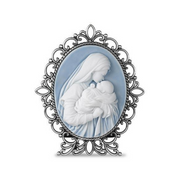 Mother and Child Cameo Desk Display beautiful catholic display for mother jesus christ baby jesus rosary mother mary blessed virgin mary mother and child