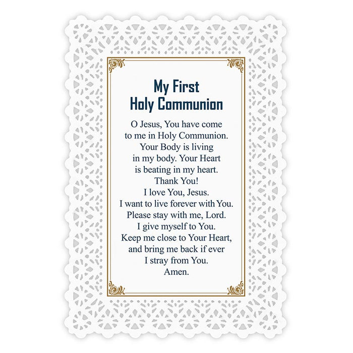 My First Holy Communion Lace Holy Card