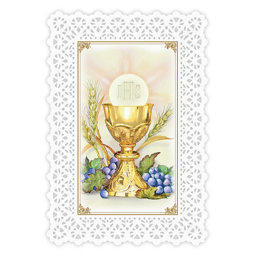 My First Holy Communion Lace Holy Card