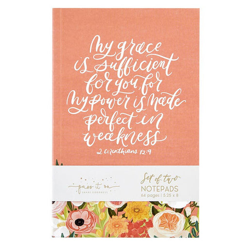 My Grace Is Sufficient / Make People Feel Loved Today Note Book Set - 2 Sets Per Package