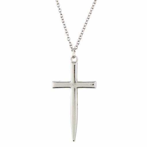 Nail Cross Silver Necklace