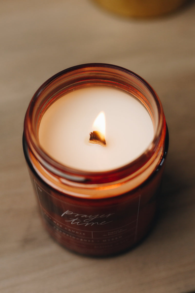 Prayer Time Candle Inspired by Our Blessed Mother Soy Candle