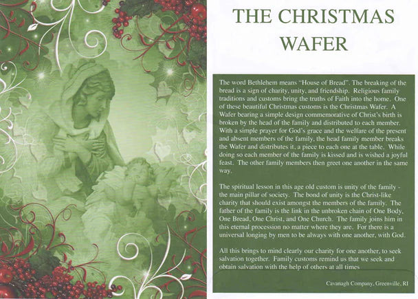 Christmas Wafers (Oplatki / Oplatek) – Traditional Polish Christmas Eve Wafers | White or Pink | Bag of 100