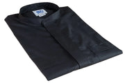 Omega 8000 Long Sleeve Black NB Clergy Shirt  – Premium Clerical Apparel for Comfort & Style