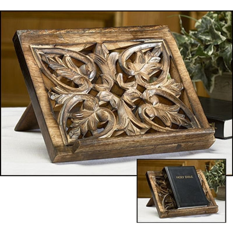 Ornate Wood Carved Bible/Missal Stand