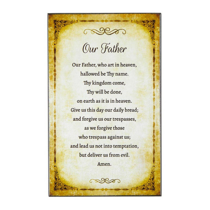 Our Father Plaque - 6 Pieces Per Package — Agapao Store