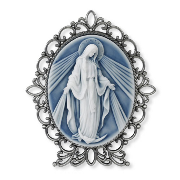 Our Lady Of Grace Cameo Desk Stand Our Lady Of Grace Cameo Stand Mother's Day Present Mother's Day Gift Mother's Day special item Mother's Day Our Lady Of Grace Desk Stand
