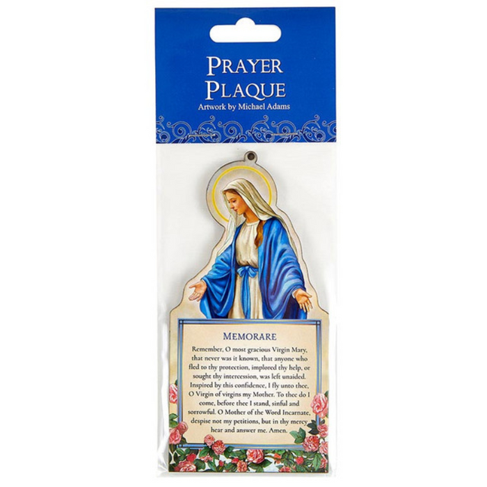 Our Lady Of Grace Memorare Plaque - 6 Pieces Per Package