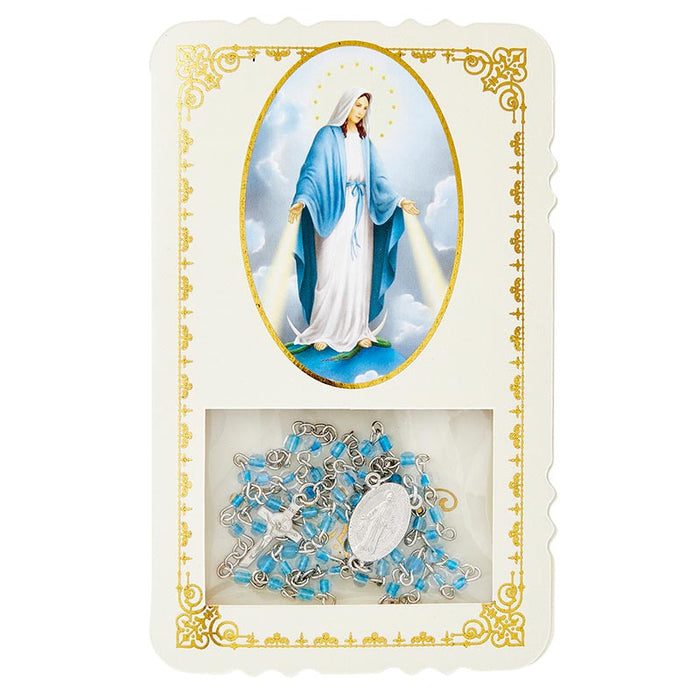 Our Lady Of Grace Rosary With Window Card