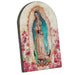 Our Lady Of Guadalupe Arched Wood Plaque