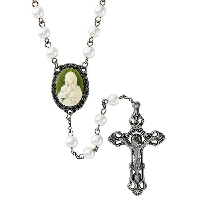 Our Lady Of Guadalupe Cameo Rosary - 2 Pieces Per Package