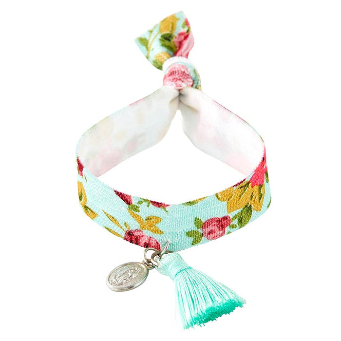 Our Lady Of Guadalupe Fabric Bracelet With Tassel