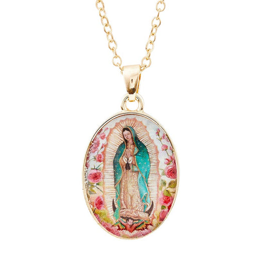 Nidin Our Lady of Guadalupe Virgin Mary Necklaces For Women Gold Plated  Long Chain Zircon Pendant Holy Religion Jewelry Gifts - AliExpress