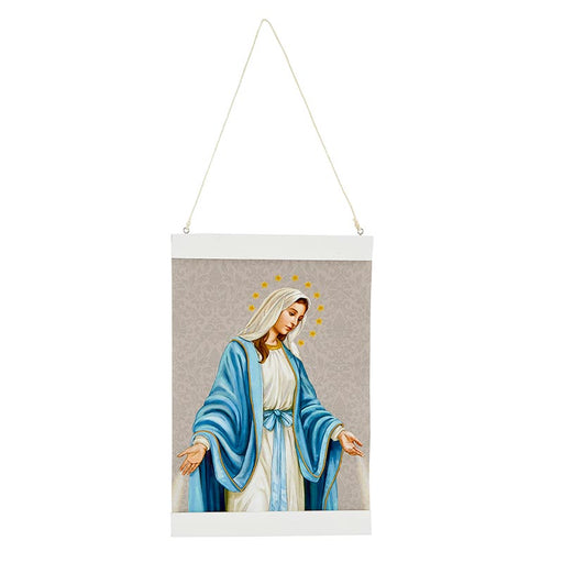 Our Lady of Grace Canvas Wall Decor - Gray Background