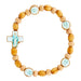 Our Lady of Grace Wood Bead Bracelet - 6 Pieces Per Package