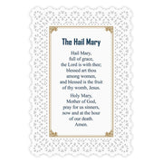 Our Lady of Grace/Hail Mary Lace Holy Card