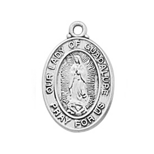 Our Lady of Guadalupe Baby Sterling Silver w/ 16" Rhodium Plated Chain