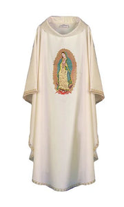 Our Lady of Guadalupe Hand Embroidered Chasuble or Dalmatic
