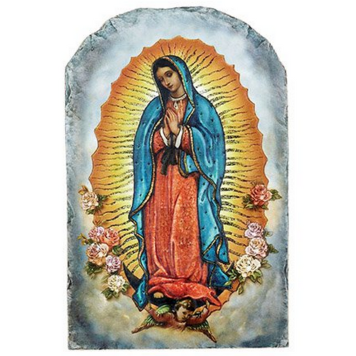 our lady of Guadalupe our lady of Guadalupe home decor our lady of guadalupe image our lady of guadalupe in resin our lady of guadalupe plaque