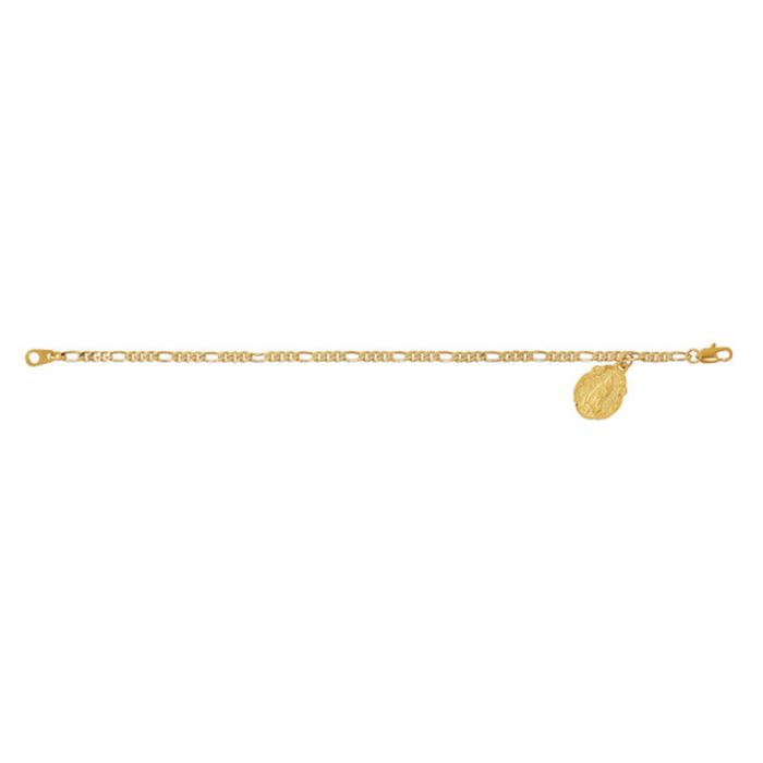 Our Lady of Guadalupe Medal Gold-Tone Bracelet