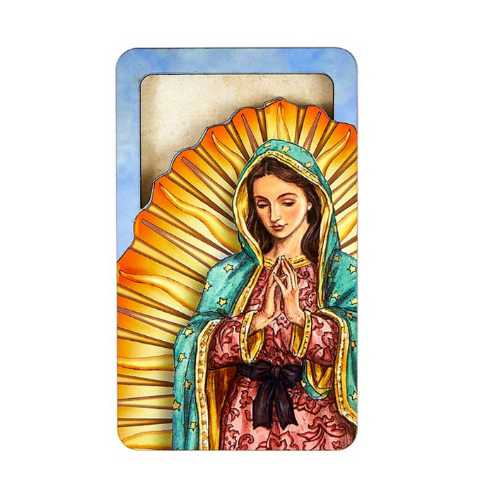 Our Lady of Guadalupe Wooden Multi-Dimensional Plaque - 6 Pieces Per Package