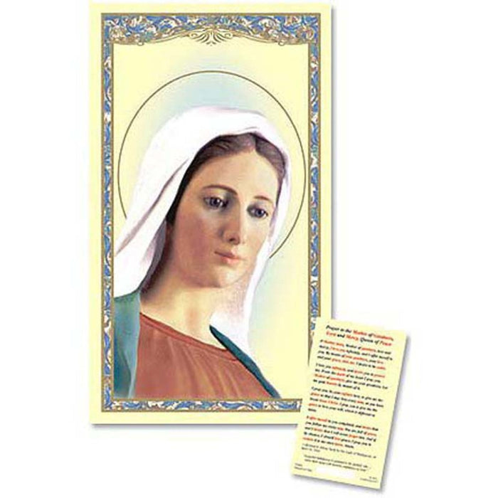 Laminated Holy Card Our Lady Of Medjugorje - 25 Pcs. Per Package
