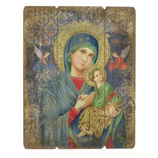 Our Lady of Perpetual Help Wooden Pallet Sign