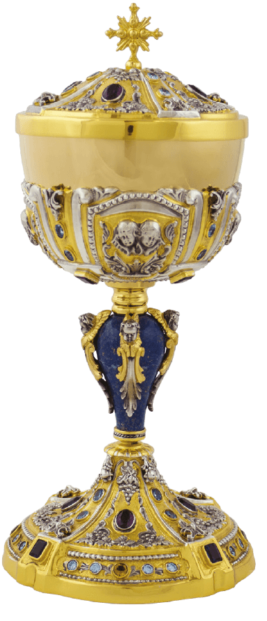 Sterling Silver Amethyst Ciborium with Carrying Case