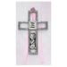 Pewter Cross Pink Girl with Card