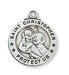 Pewter Saint Christopher Medal With 24 Inches Chain