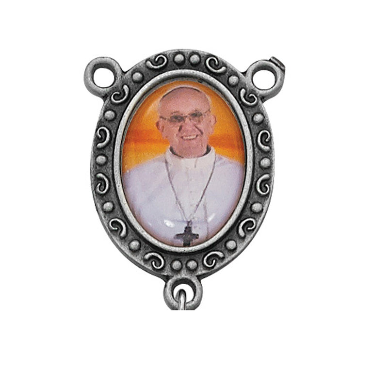 Pewter Pope Francis Rosary Center