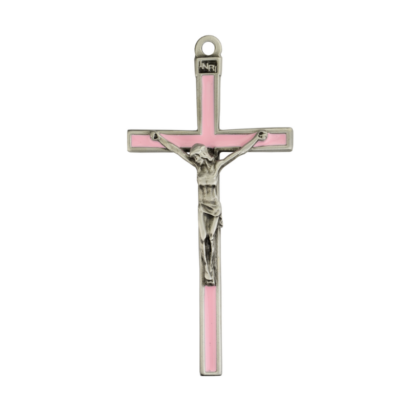 Pink Crib Crucifix