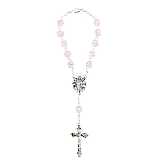 Pink Crystal Auto Rosary