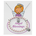 Pink Pearl Angel Bracelet and Necklace Set