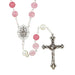 Pink Positano Collection Rosary With Miraculous Medal Medal Center