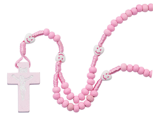 Pink Wooded Kid's Rosary