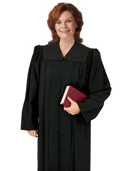 Plymouth Black Pulpit Robe - Straight Sleeve