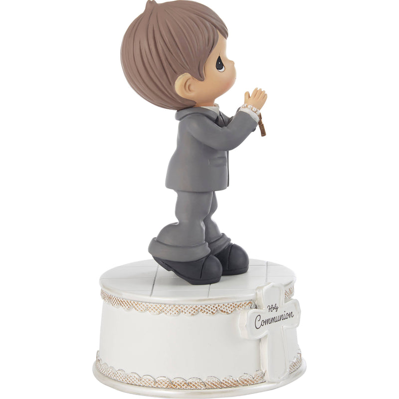 Precious Moments First Communion Boy Musical – Plays The Lord's Prayer – Resin Hand-Painted Figurine