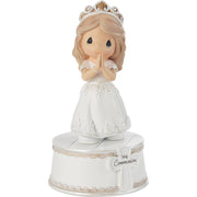 Precious Moments First Communion Girl Musical – Plays The Lord’s Prayer – Hand-Painted Resin Figurine with Lace Accents