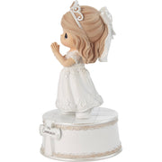 Precious Moments First Communion Girl Musical – Plays The Lord’s Prayer – Hand-Painted Resin Figurine with Lace Accents
