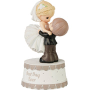 "Precious Moments Groom Holding Bride Wedding Musical – Plays 'Let Me Call You Sweetheart' – Hand-Painted Resin Figurine