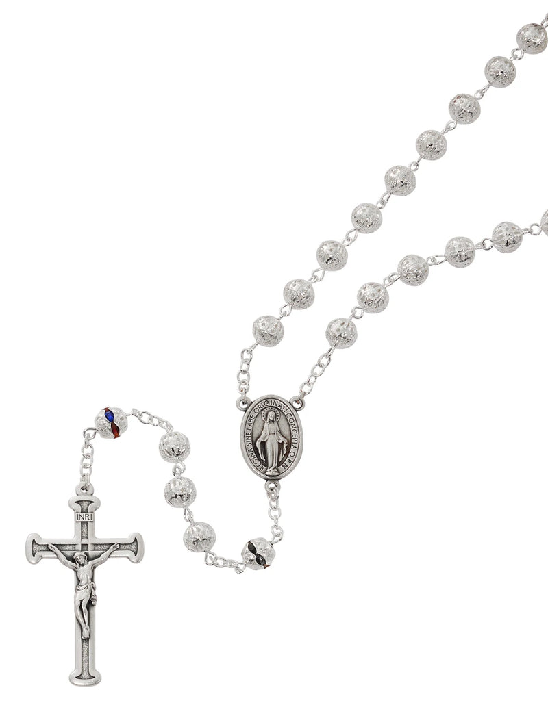 Botella de vidrio de agua bendita de San Miguel