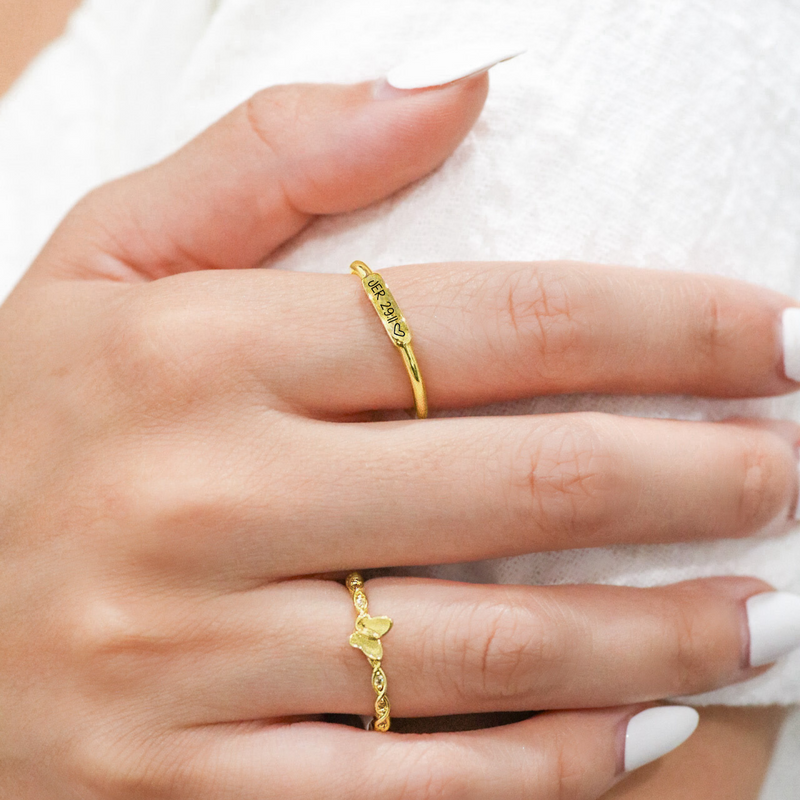 Jeremiah 29:11 Deep Engraved Stainless Steel Ring