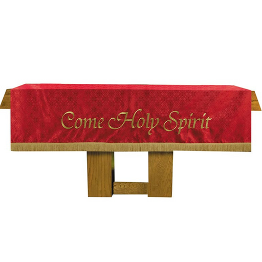 Red Maltese Cross Altar Frontal - Come Holy Spirit