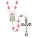 Red Oval Bead Sacred Heart Rosary - 6 Pieces Per Package