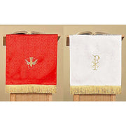 36" L Jacquard Reversible Pulpit Scarf with Dove - Red and White
