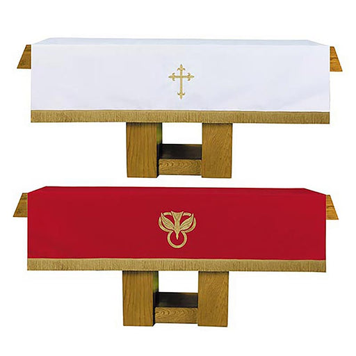 Red and White Reversible Altar Frontal